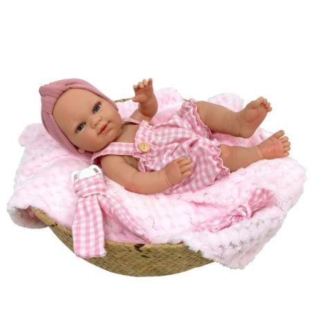 Papusa Nines D Onil, Vichy, bebelus, cu hainute roz, cu miros de vanilie, 37 cm - poza 1