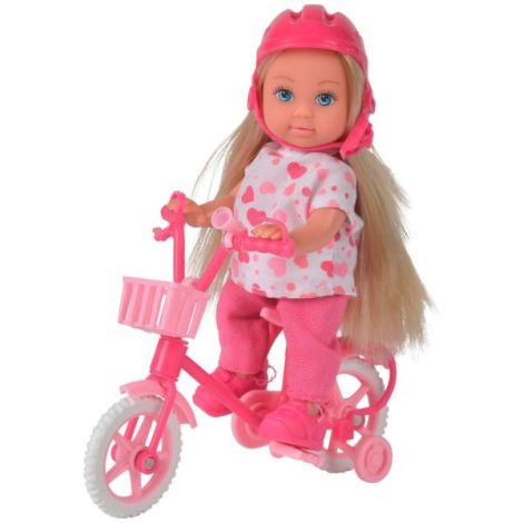 Papusa Simba Evi Love My First Bike 12 cm inimioare - poza 1