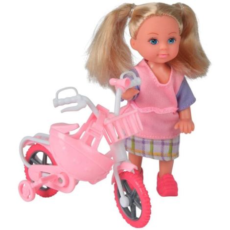 Papusa Simba Evi Love My First Bike 12 cm roz - poza 1