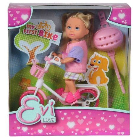 Papusa Simba Evi Love My First Bike 12 cm roz - poza 2