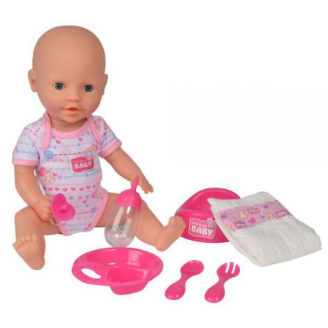 Papusa Simba New Born Baby 38 cm Bebe cu olita si accesorii - poza 2