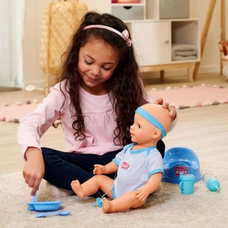 Papusa Simba New Born Baby, Baby Doll 43 cm cu accesorii albastru - poza 5