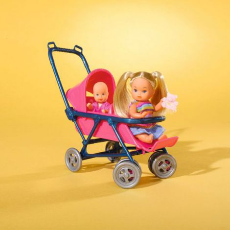 Papusa Simba Steffi Love 29 cm Baby World cu 2 copii, 1 bebelus si accesorii - poza 5