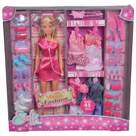Papusa Simba Steffi Love 29 cm Mega Fashion cu 45 accesorii - poza 3