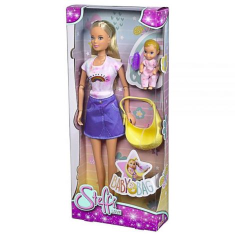 Papusa Simba Steffi Love Baby Bag 29 cm cu accesorii - poza 5