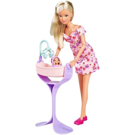 Papusa Simba Steffi Love Hello Baby 29 cm cu accesorii - poza 1