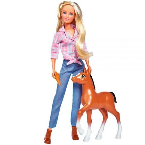Papusa Simba Steffi Love Little Horse 29 cm cu figurina si accesorii - poza 1