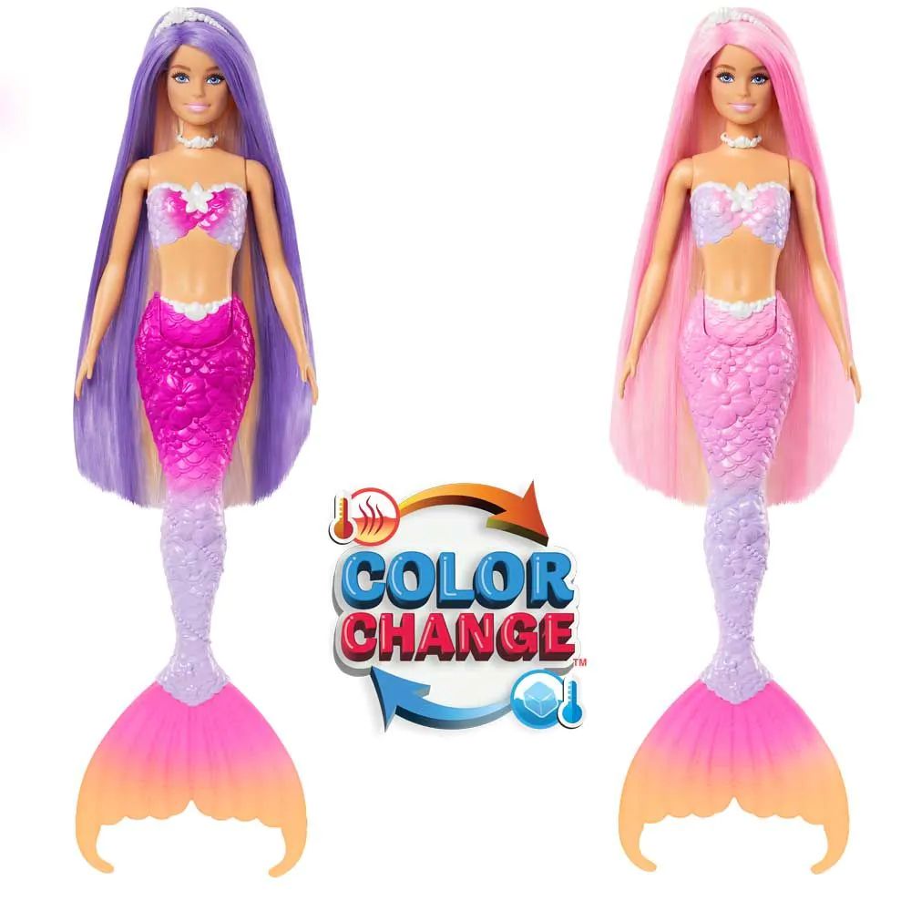 Papusa sirena cu culori schimbatoare Barbie Fairies and Mermaids - poza 2