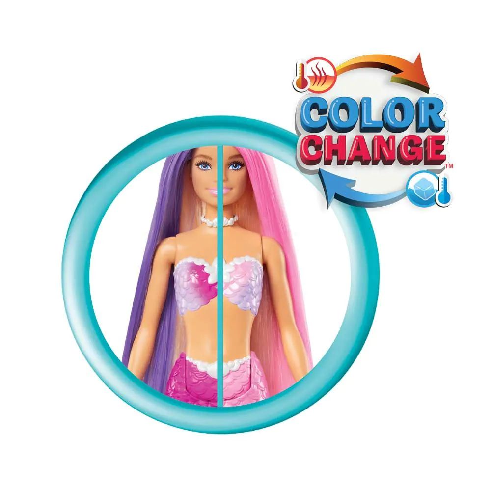 Papusa sirena cu culori schimbatoare Barbie Fairies and Mermaids - poza 4