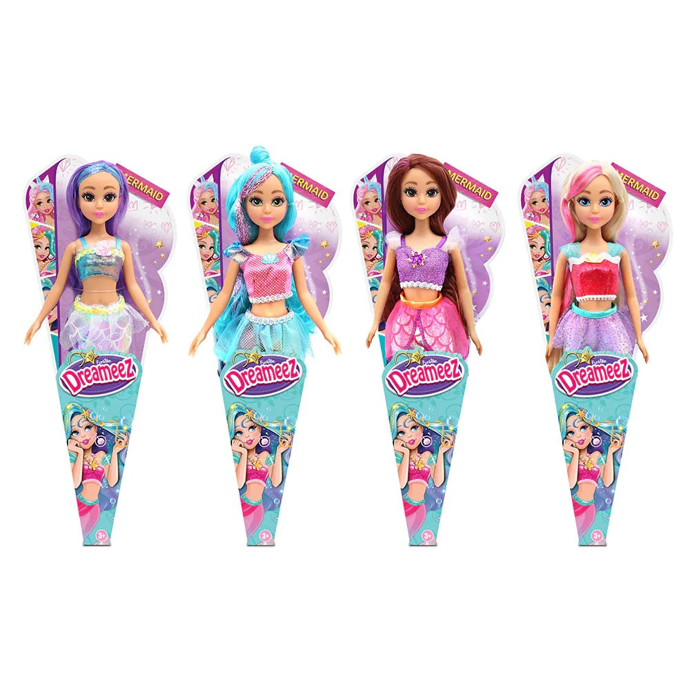 Papusa sirena in cornet DREAMEEZ Doll Mermaid 29 cm diverse modele - poza 2
