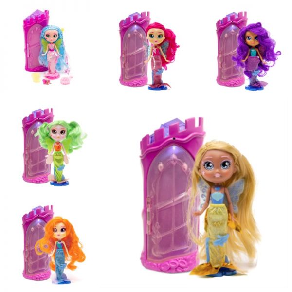 Papusa surpriza Bright Fairy Friends Sirena, castel si accesorii - poza 2
