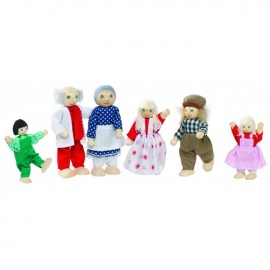 Papusi din lemn Familia fermierului - poza 1