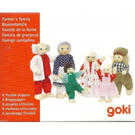 Papusi din lemn Familia fermierului - poza 2