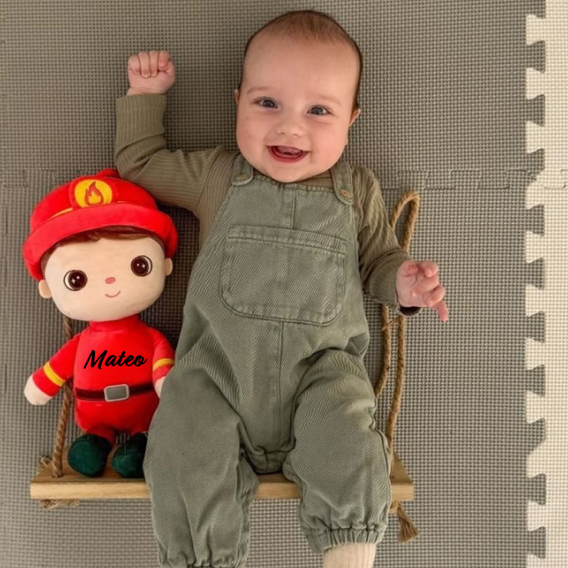 Papusica personalizata de plus Pompier