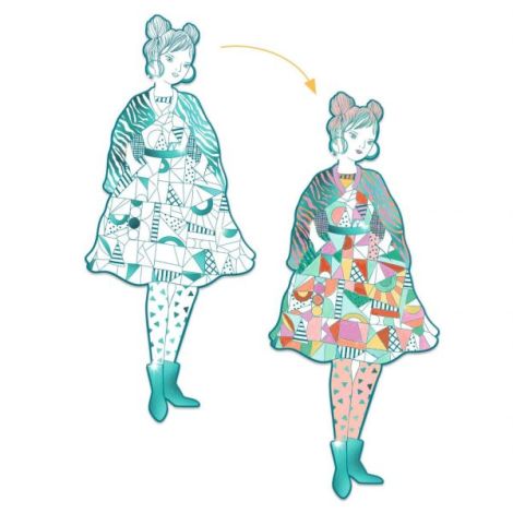 Parada modei de colorat, Rebeca si prietenele, Djeco - poza 2