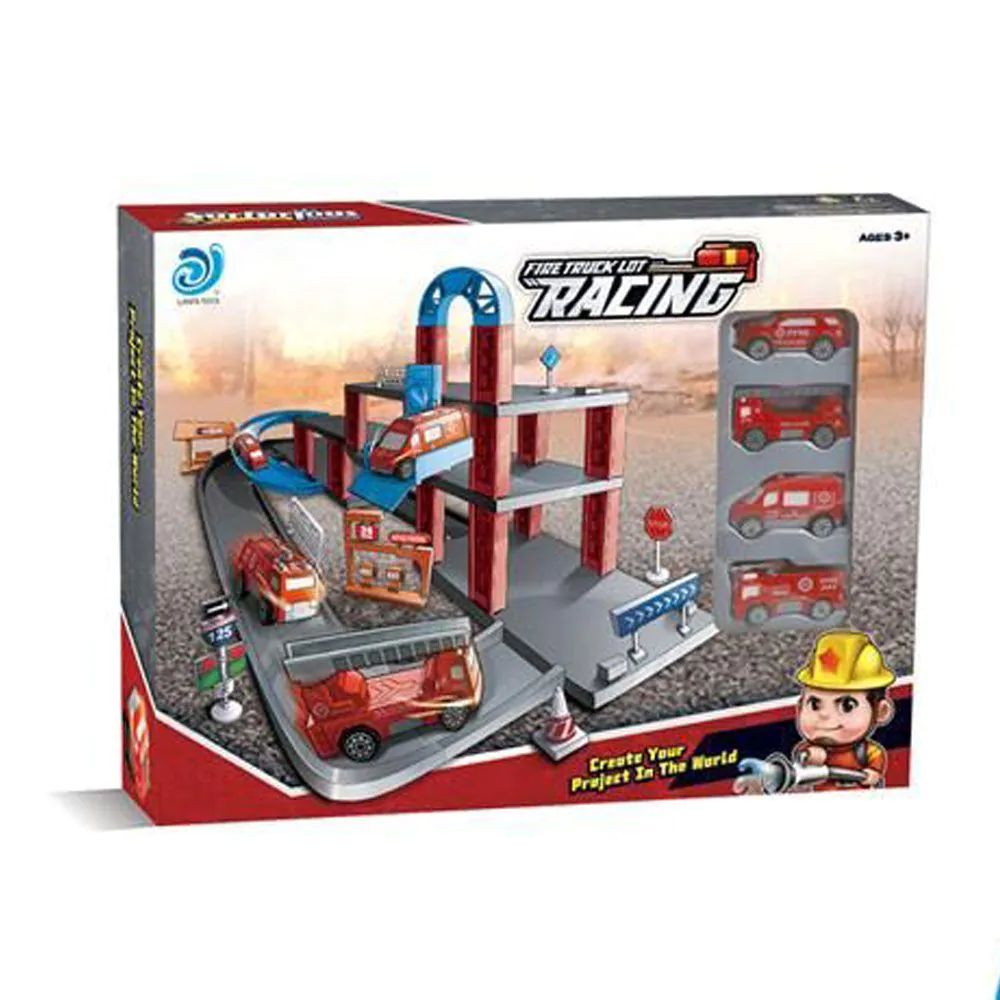 Parcare cu lift si autospeciale de pompieri Racing - poza 2