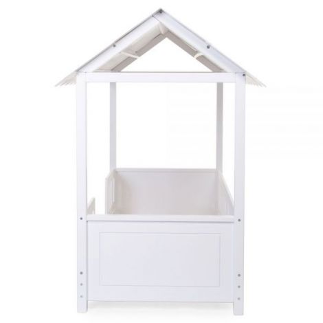 Pat Casuta Childhome cu protectii laterale 70x140 cm Lemn Alb - poza 4