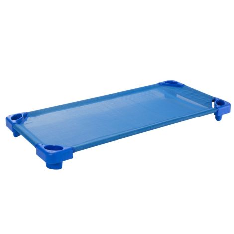 Pat stivuibil pentru gradinite, afterschool sau cresa, albastru,132x58.4 cm, Premium - poza 1