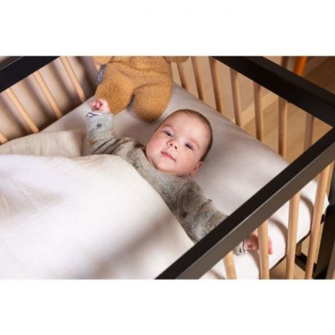 Patura Childhome 80x100 cm, Jerse Muselina Teddy - poza 3