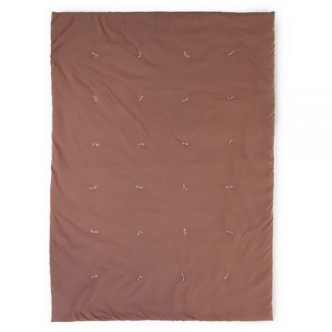 Patura matlasata Childhome 140x100 cm Jerse, Ruginiu - poza 2