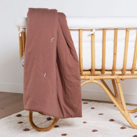 Patura matlasata Childhome 140x100 cm Jerse, Ruginiu - poza 4