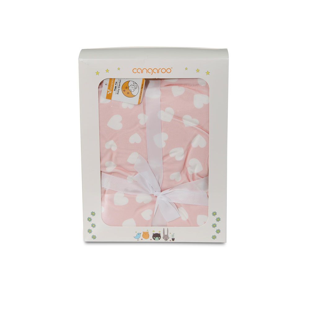 Patura pentru bebelusi Cangaroo Shaggy Pink - poza 2