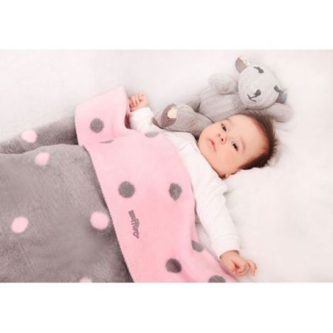 Paturica bebelusi Bumbac Buline 75x100 Womar Zaffiro AN-KBB-01 - poza 5