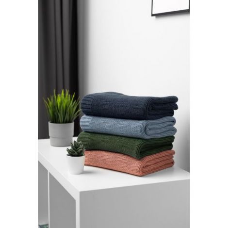 Paturica de bumbac si bambus Sensillo 100x80 cm Granat - poza 4
