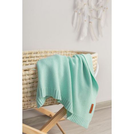 Paturica de bumbac si bambus Sensillo 100x80 cm Menta - poza 4