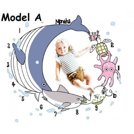 Paturica Milestone subtire pentru fotografii memorabile Ocean Model A - poza 3