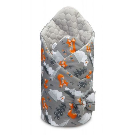 Paturica nou-nascut Sensillo Velvet Wrap Gri Munti 75x75 cm - poza 1