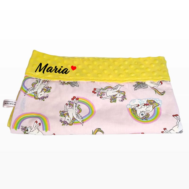 Paturica personalizata – Unicornul Fermecat si Minky Galben
