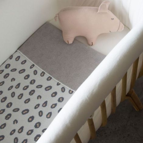 Paturica tricotata Childhome 85x70 cm, Leopard - poza 2