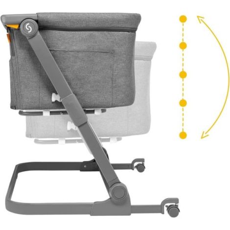 Patut 3 in 1 co-sleeping Skiddou Natt, Evening Dream, Gri inchis - poza 3