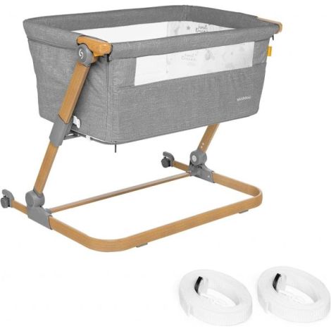 Patut 3 in 1 co-sleeping Skiddou Natt, Normandic Wood, Wood-gri - poza 1