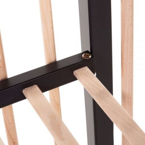 Patut Childhome Cot 97 Fag 60x120 cm, Natural Negru - poza 3