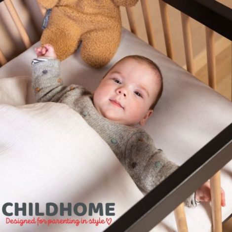 Patut Childhome Cot 97 Fag 60x120 cm, Natural Negru - poza 5