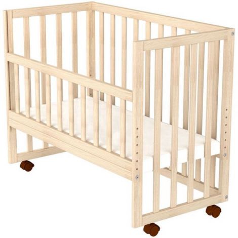 Patut copii din lemn co-sleeper Hubners Eva 94x46 cm natur - poza 4