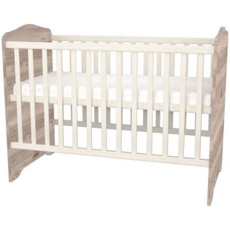 Patut copii din lemn cu sertar Hubners Sofia 120x60 cm crem nisip - poza 5