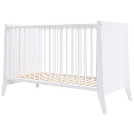 Patut copii din lemn Hubners Cosmo 120x60 cm alb - poza 1