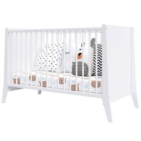 Patut copii din lemn Hubners Cosmo 120x60 cm alb - poza 2