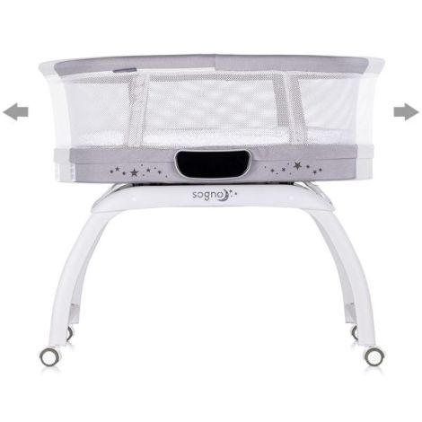 Patut cu leganare si cantar integrat Chipolino Sogno 2 in 1 grey - poza 3