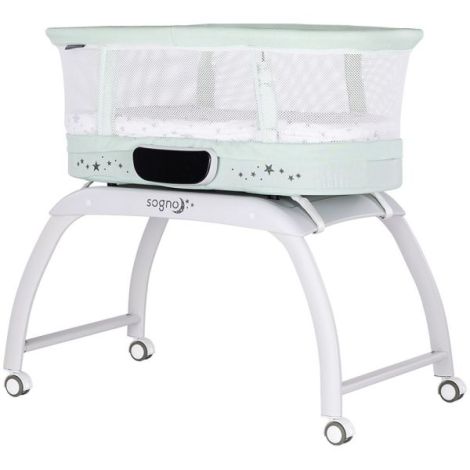 Patut cu leganare si cantar integrat Chipolino Sogno 2 in 1 pastel green - poza 1