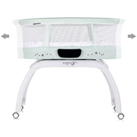 Patut cu leganare si cantar integrat Chipolino Sogno 2 in 1 pastel green - poza 3