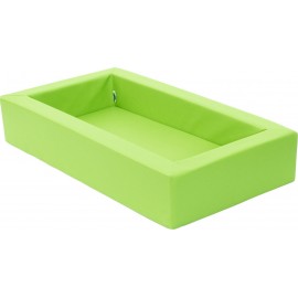 Patut pentru cresa, verde deschis, 140 x 75 x 25 cm, din spuma, cu saltea 8 cm grosime inclusa