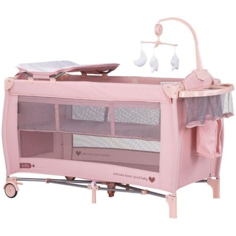 Patut pliabil Chipolino Bella pink marshmallow - poza 1