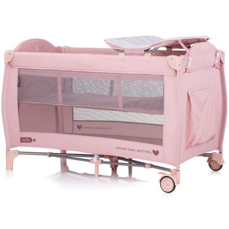 Patut pliabil Chipolino Bella pink marshmallow - poza 2