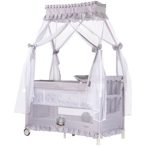 Patut pliabil Chipolino Palace Hippo grey - poza 1