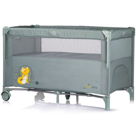 Patut pliabil Chipolino Relax basil cu laterala culisanta - poza 2