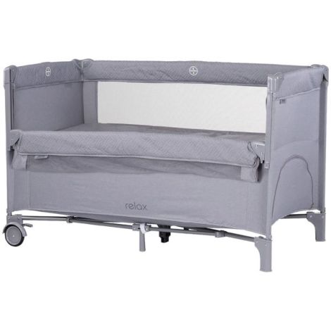 Patut pliabil Chipolino Relax cloud linen cu laterala culisanta - poza 1